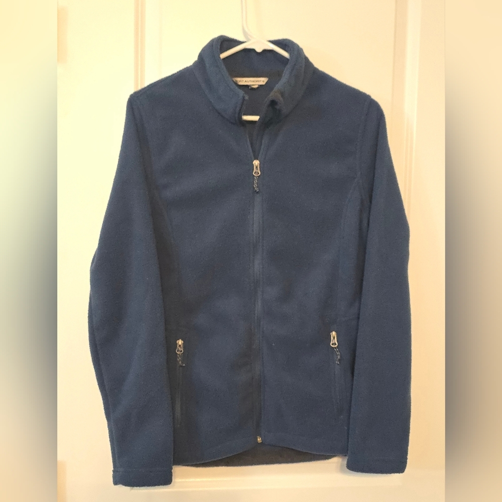 NWOT Port Authority Ladies Sz L Navy Full Zip Fleece Jacket